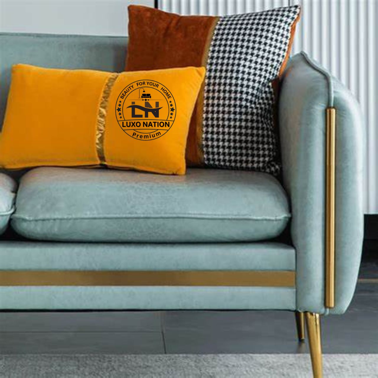 Luxo Nation Premium Designer Sofa – Elegant, Durable & Space-Saving